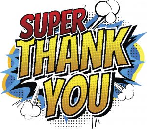 Super Thank You - Comic book style word.