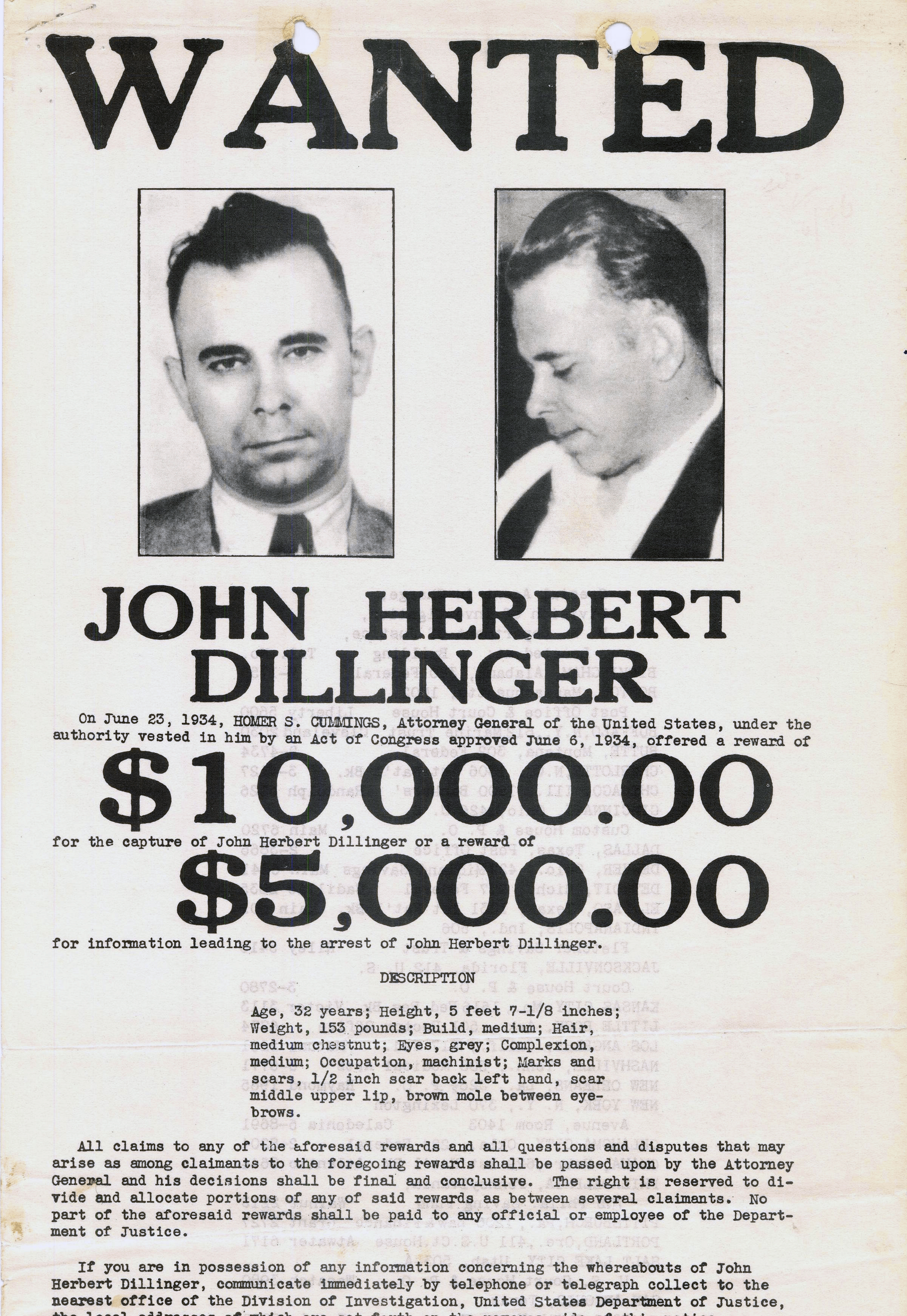 Photos Outlaw John Dillinger captured in Tucson in 1934