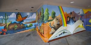 Mural outside Kirt-Bear Canyon Library.