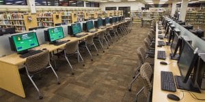 Eckstrom-Columbus Library computer area